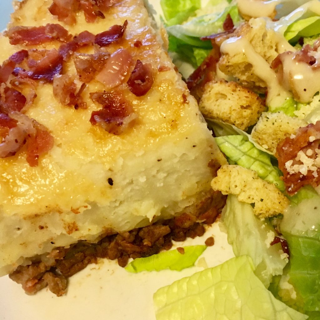 Shepherd's Pie with Caesar Salad