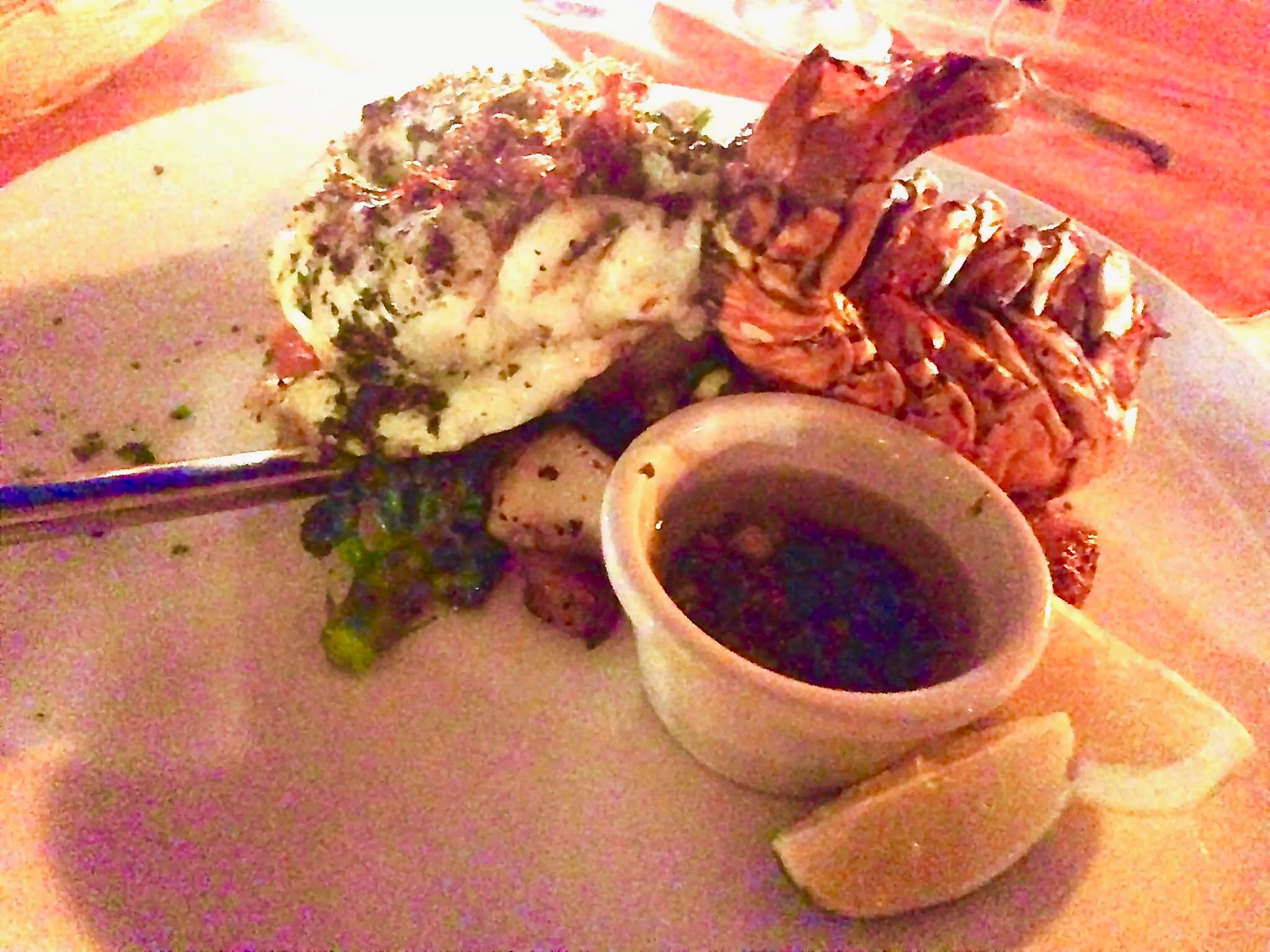 Char-Grilled Lobster Tail with Garlic Butter Sauce